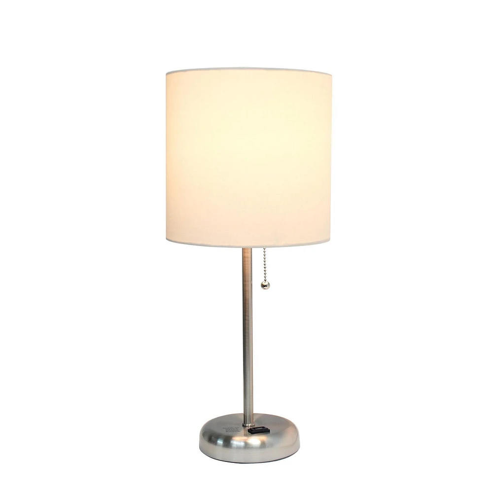 Lampe bâton Feux de la Rampe avec prise de charge et abat-jour en tissu