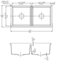 American Imaginations -in. W CSA Approved Black Granite Composite Kitchen Sink With Bowl AI