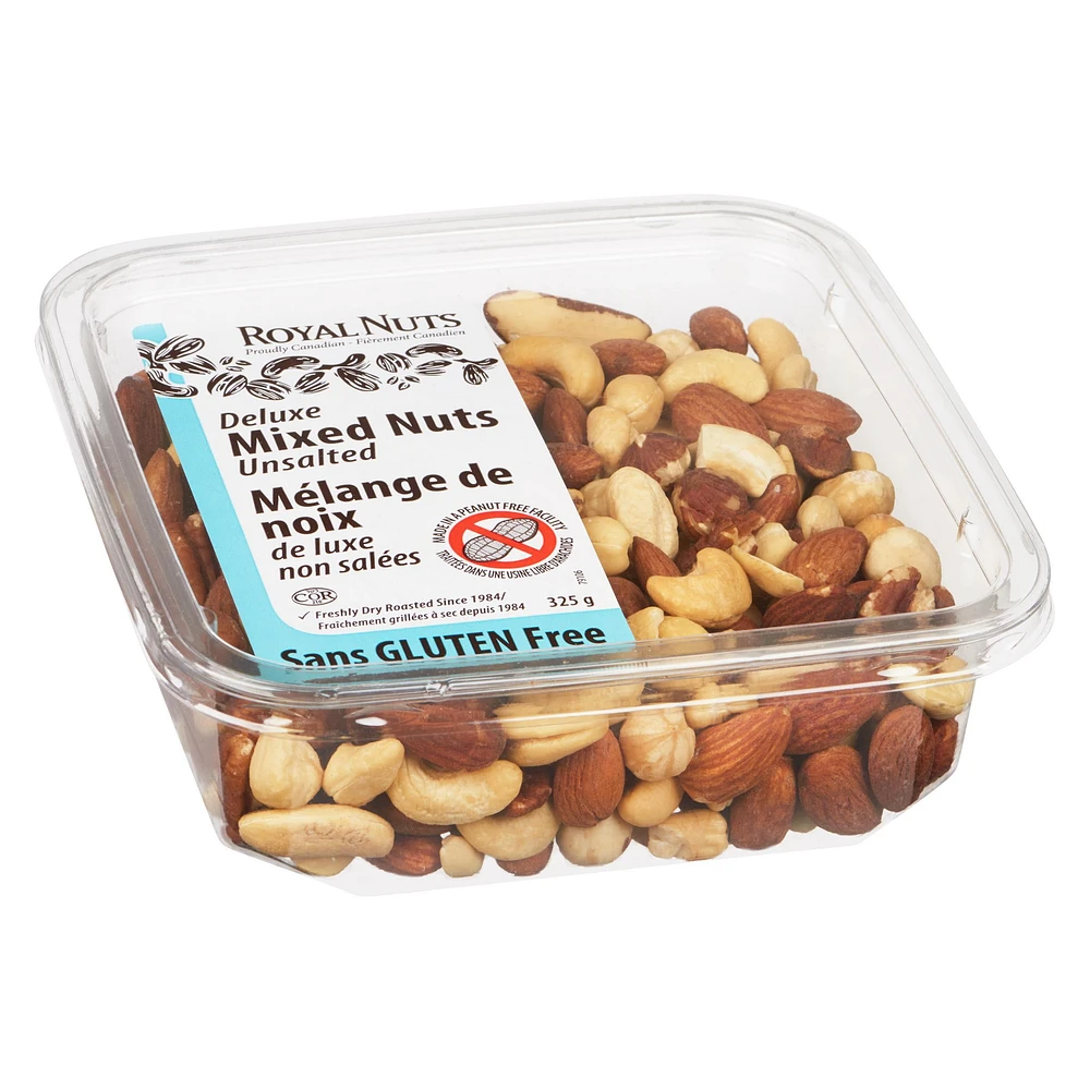 ROYAL NUTS DELUXE MIX ROASTED UNSALTED