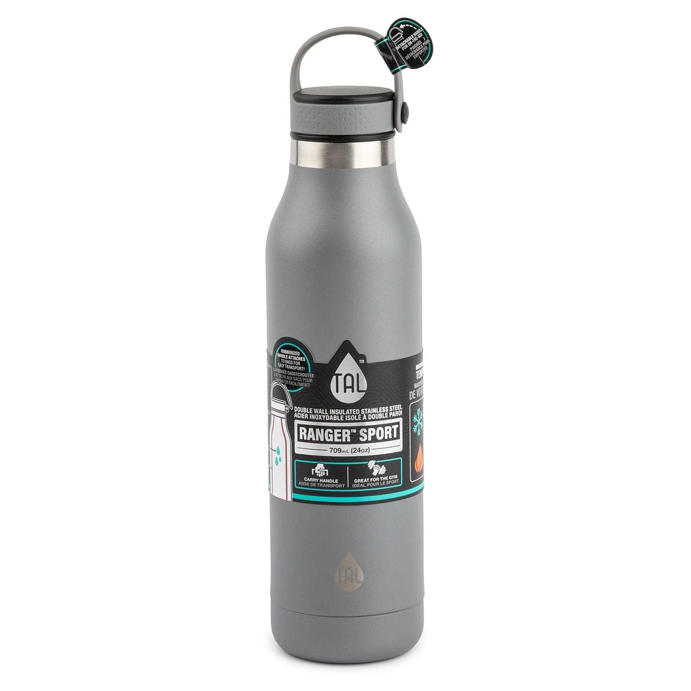 TAL Stainless Steel Ranger Sport 24 fl oz, Grey, Water Bottle
