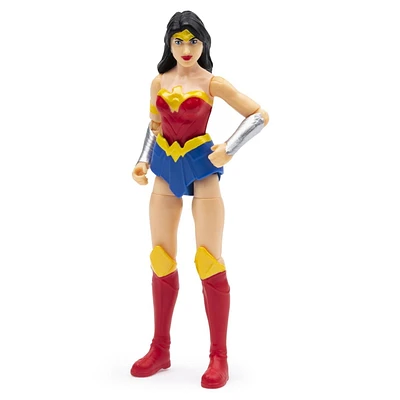 DC Comics, Figurine articulée Wonder Woman de 10 cm avec 3 accessoires mystère, pour les enfants à partir de 3 ans