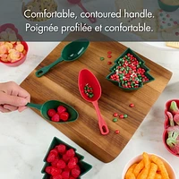 Ensemble de 4 cuillères à bonbons, rouges et vertes