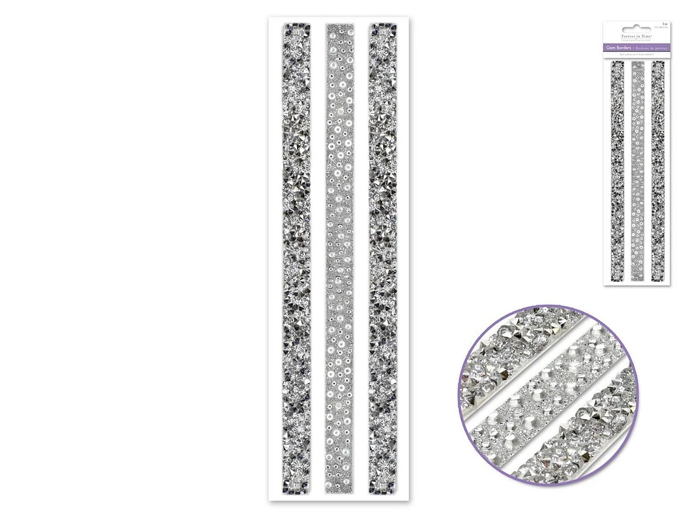 Crushed Diamond Gem Borders x3