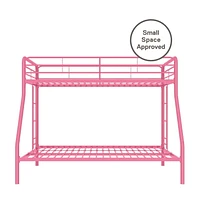 DHP Dusty Metal Bunk Bed, Pink