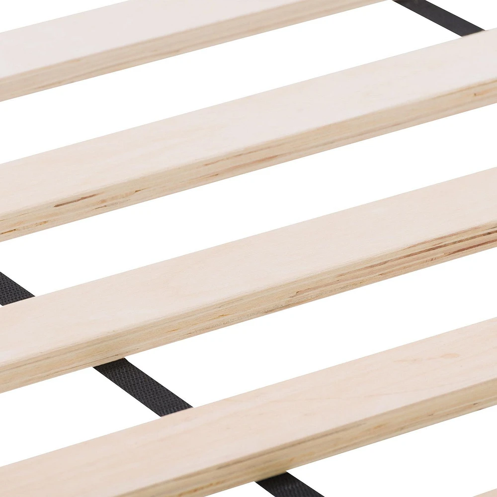 Ellery Fabric Tufted Twin Bed with Slats