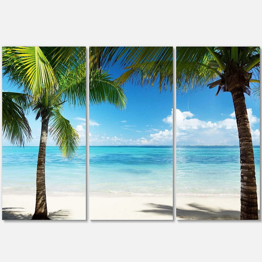 Designart Palmiers et mer Art mural sur toile