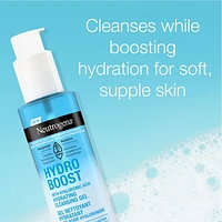 Gel nettoyant hydratant Neutrogena® Hydro Boost - Acide hyaluronique - Démaquillant et nettoyant pour le visage - Sans parfum