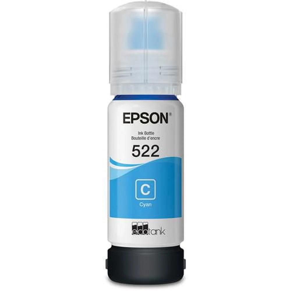 Epson T522 Cyan EcoTank Ink Bottle (T522220-S)