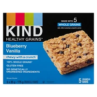 KIND Healthy Grains Vanilla Blueberry Bars, 5 pack, 5 - 12 oz (35g) bars