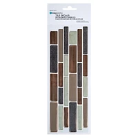 Truu Design Self-Adhesive Peel and Stick Subway Border Tiles, 10 x 3.94 inches, Brown, 12 Pieces