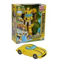 Transformers Toys Bumblebee Cyberverse Adventures Dinobots Unite Roll N’ Change Bumblebee Push-to-Convert Action Figure, 6 and Up, 10-inch