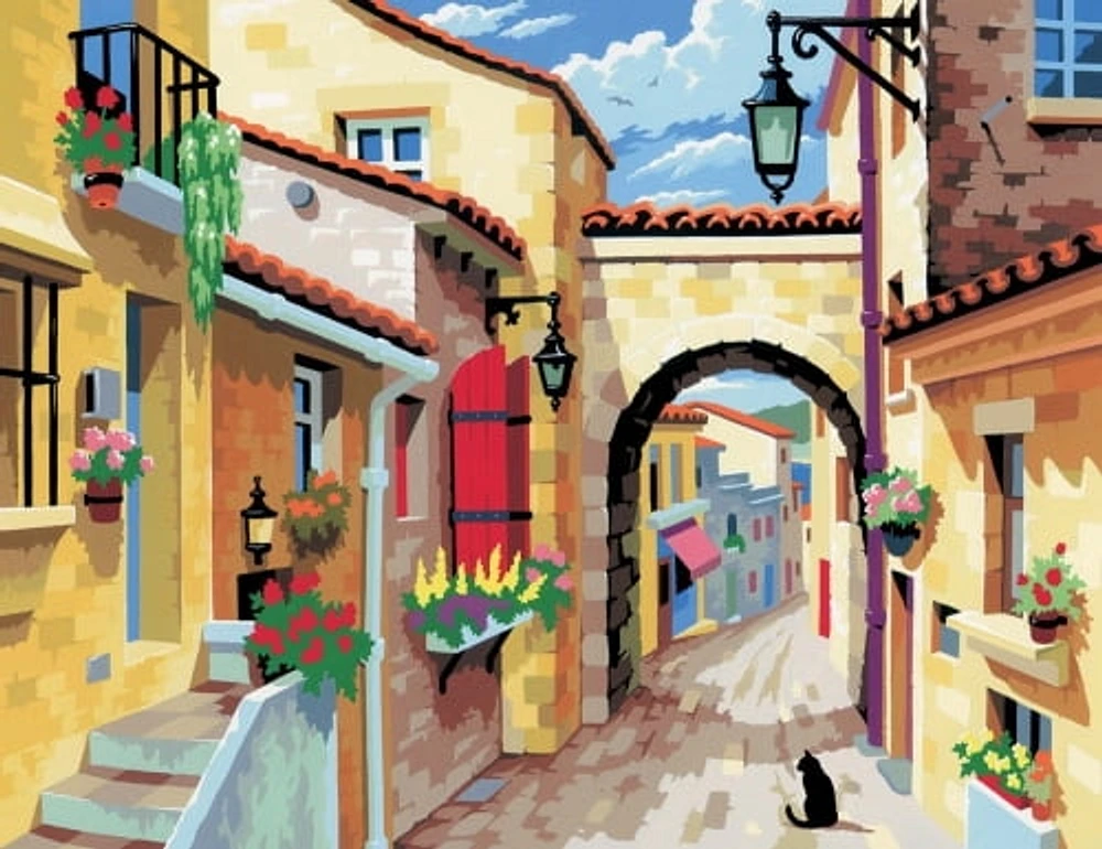 Peinture a numéro - Une rue Paisible