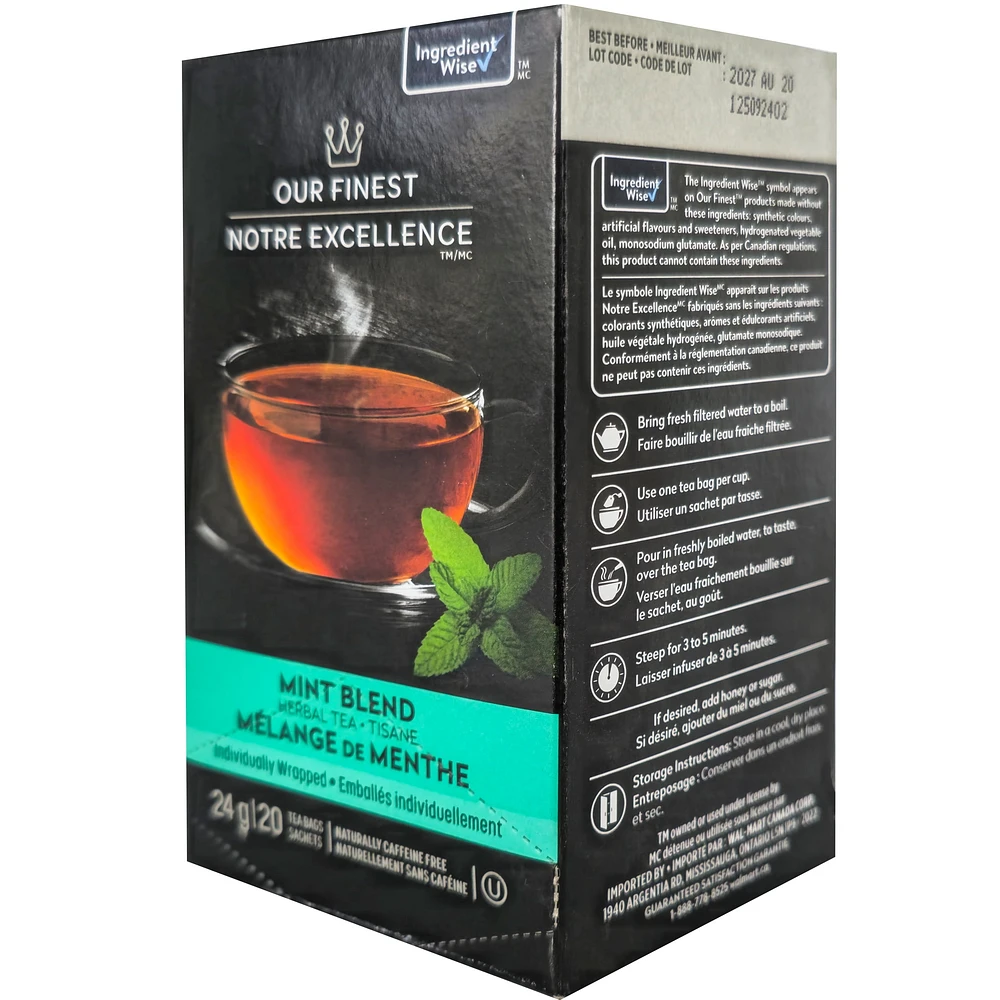 Our Finest Mint Blend Herbal Tea, 24 g, 20 tea bags