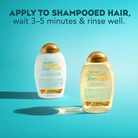 Revitalisant OGX Lightweight + Coconut Fine Curls, revitalisant léger à l'eau de coco