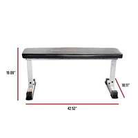 CAP Strength Banc de musculation plat utilitaire (capacité de poids de 600 lb), gris