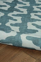 Tapis d'extérieur lavable Doral aqua & vert 5 pi x7 pi