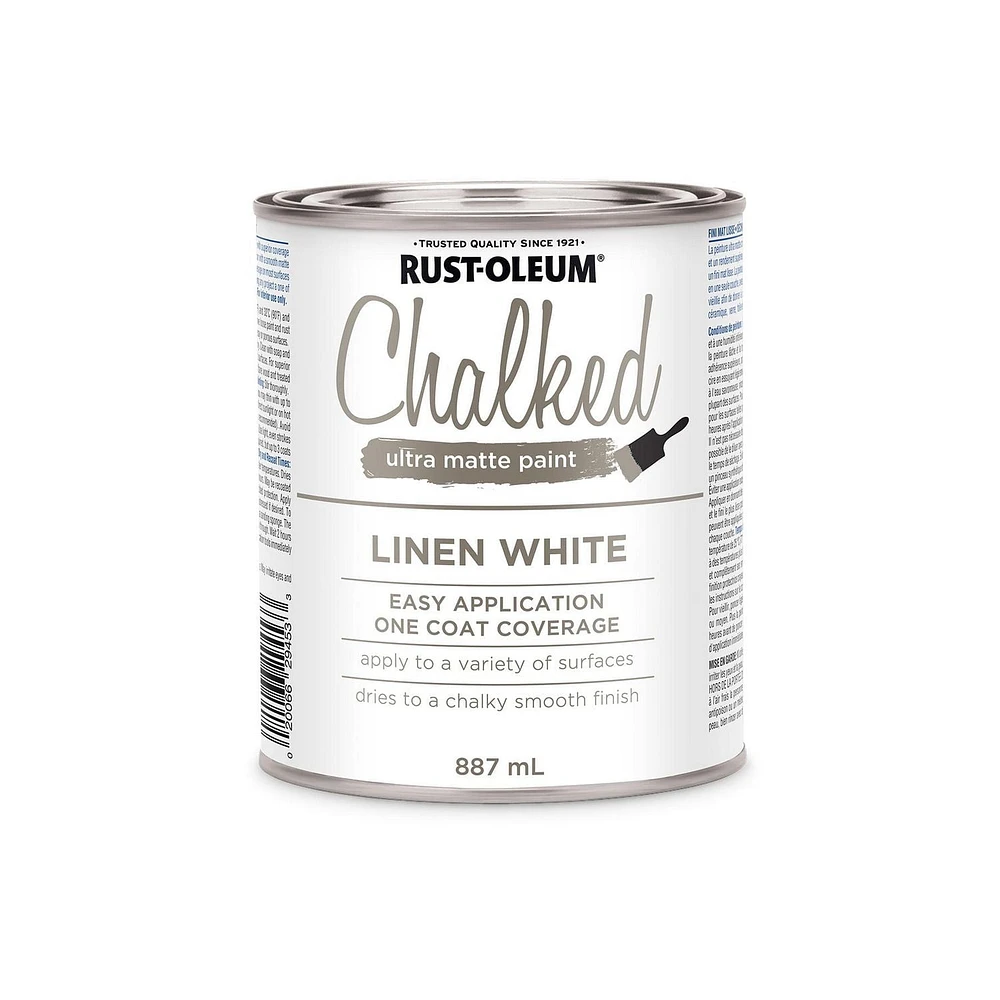 Peinture crayeuse ultra matte Rust-Oleum Specialty en blanc lin 887 ml