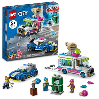 LEGO City Poursuite policière du camion de crème glacée 60314 Ensemble de construction (317 pièces)
