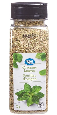 Feuilles d'origan de Great Value 72g