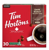 Tim Hortons Dark Roast Coffee, Keurig K-Cup 30ct Pods