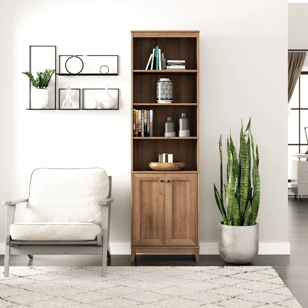Prepac Yaletown White 23.75" W x 79.50" H x 12.25" Bookcase