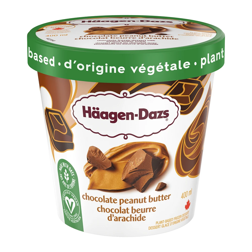 HÄAGEN-DAZS Plant-based Chocolate Peanut Butter Swirl Frozen Dessert, Vegan, E-HAGEN DAZS HD PN PNBT (8X400ML)