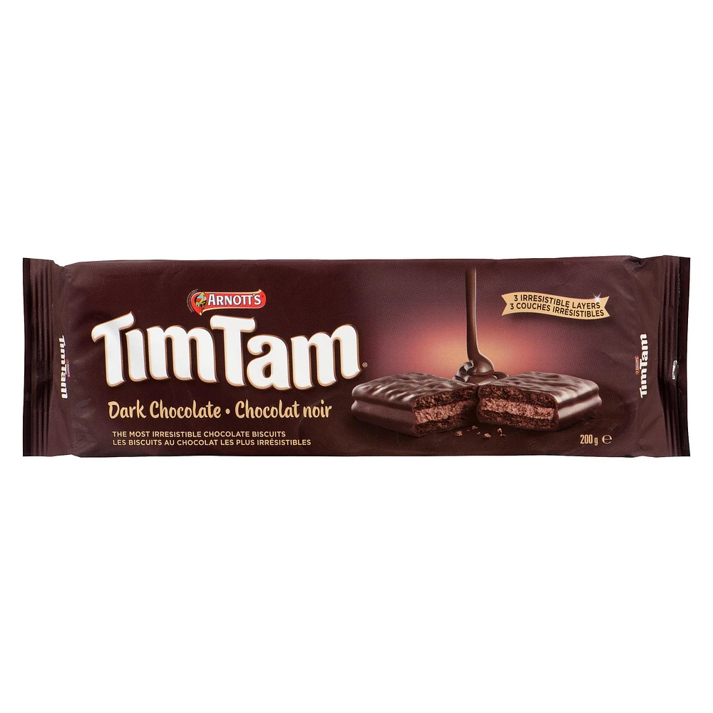 Arnott's Tim Tam Dark Chocolate Cookies 200g, 200 g