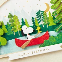 Hallmark Signature Peanuts Birthday Card (Snoopy Canoe)