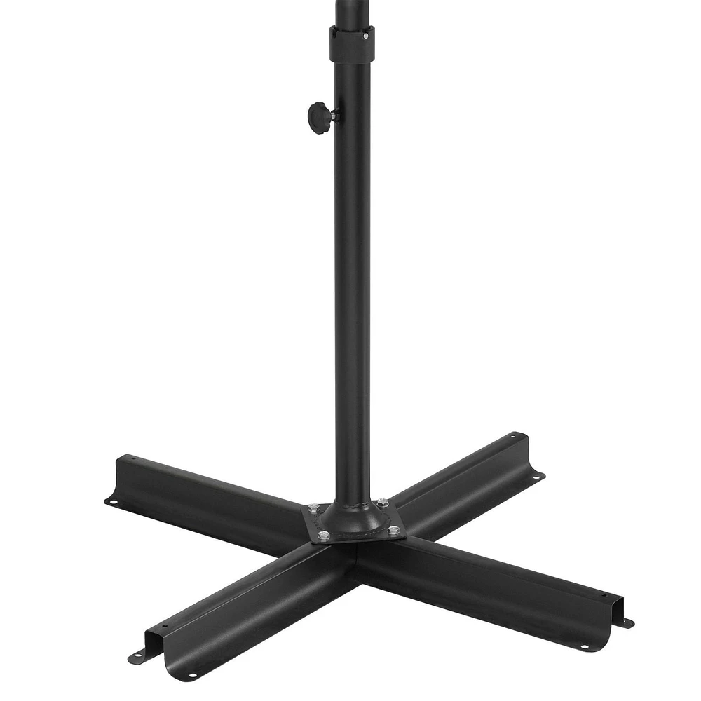 Parasol de patio inclinable en porte-à-faux résistant aux UV avec cadre en acier de 10 pieds Solward