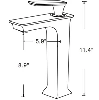 American Imaginations 21.75-in. W Drop In White Bathroom Vessel Sink Set For Deck Mount Drilling AI-22485