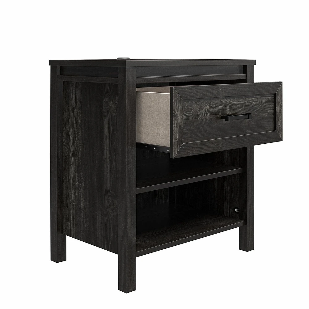 Table de chevet Beaumont d’Ameriwood Home, chêne noir