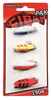 Gibbs G-1050-K012 Kit de cuillères crocodile arc-en-ciel 1/8 oz, 4/paquet Kit de cuillères croco, #12 (1 1/2")