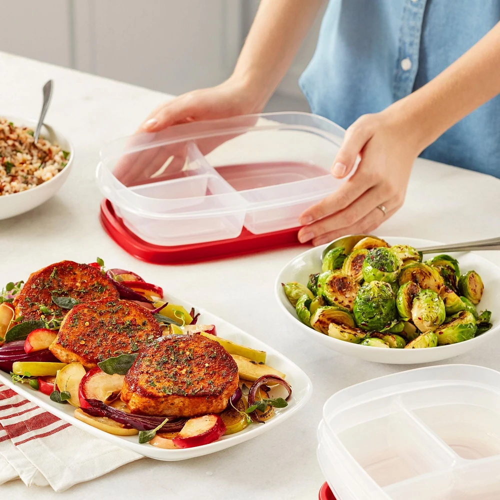 Contenants de conservation des aliments Rubbermaid avec couvercles EasyFindLids, ensemble de 40 pièces Tailles assorties