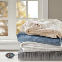 CC Plush Heated Blanket with Automatic Timer