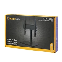 Base pivotante pour télévision blackweb pour télévisions de 81,3 cm (32 po) à 165,1 cm (65 po) (Noir)