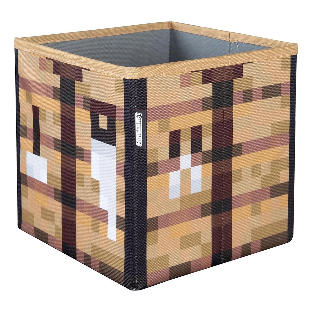 Minecraft Set of 2 Fabric Storage Boxes - Creeper Head/Crate<br>