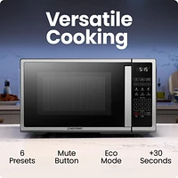 Four à micro-ondes de comptoir Chefman 20L (0.7 Cu ft), 700 Watts - Acier inoxydable, Nouveau