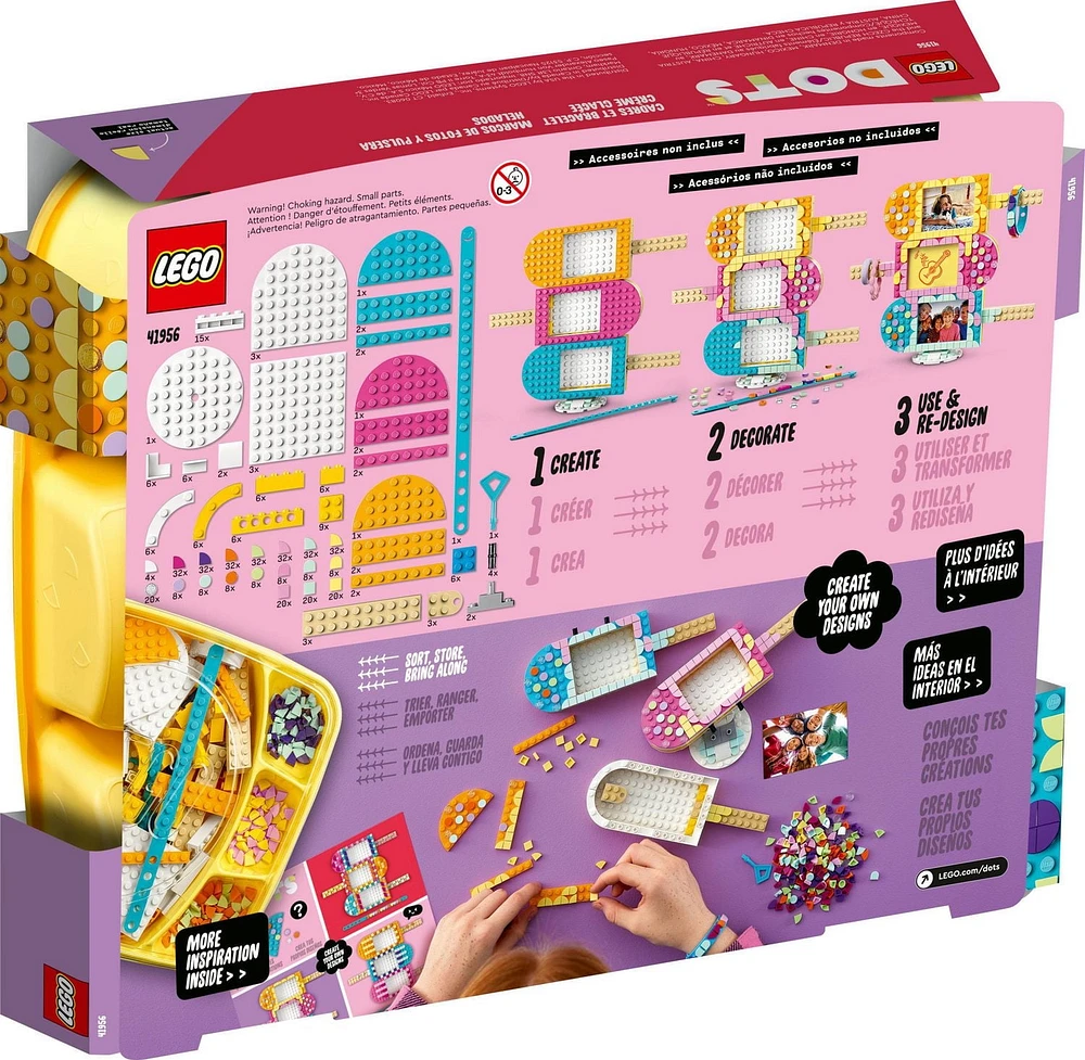 LEGO DOTS Ice Cream Picture Frames & Bracelet 41956 Toy Building Kit (474 Pieces)
