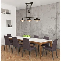 Westinghouse Iron Hill Three-Light Island Pulley Pendant
