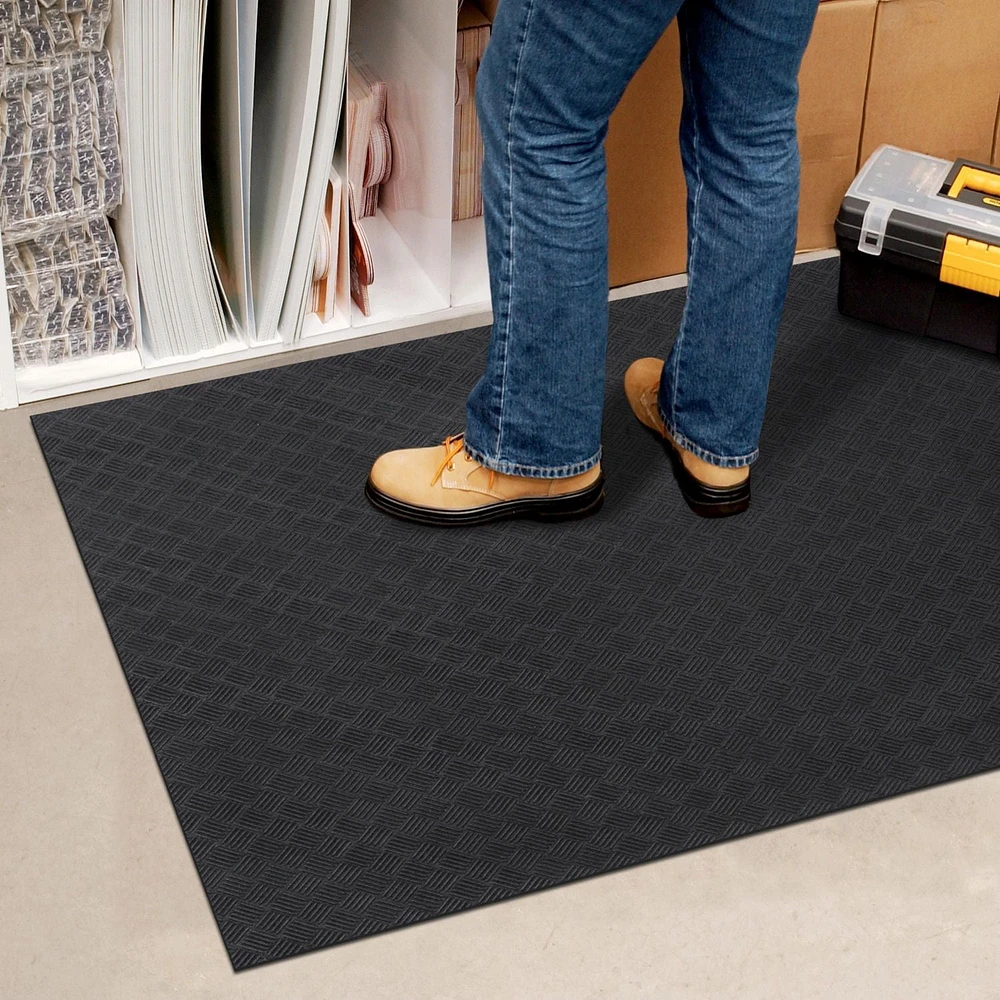 Tapis de sol tout usage en caoutchouc de 3 pi x 4 pi pour l’intérieur et l’extérieur