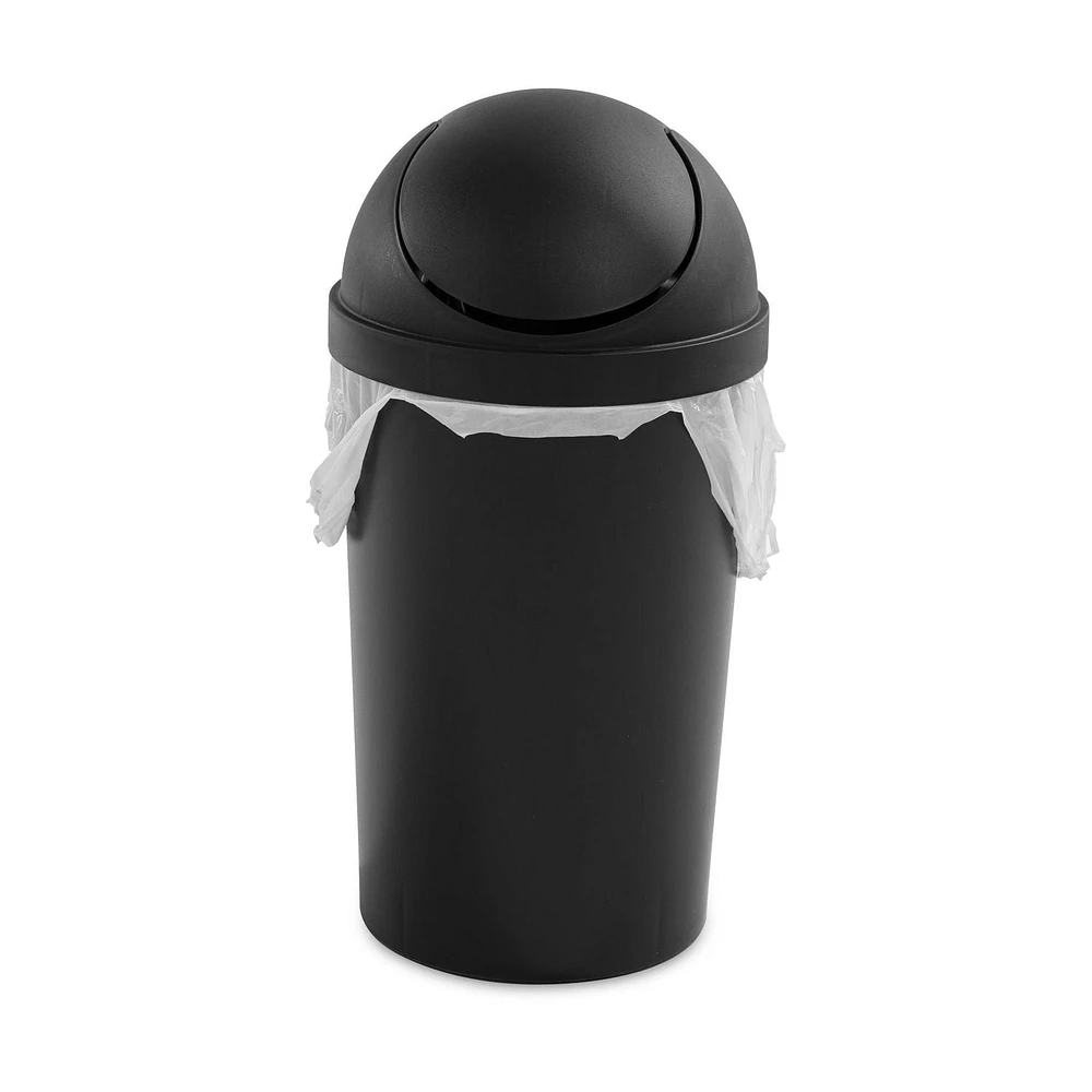 Poubelle avec couvercle basculant Sterilite de 11,4 L en noir 11,4 L