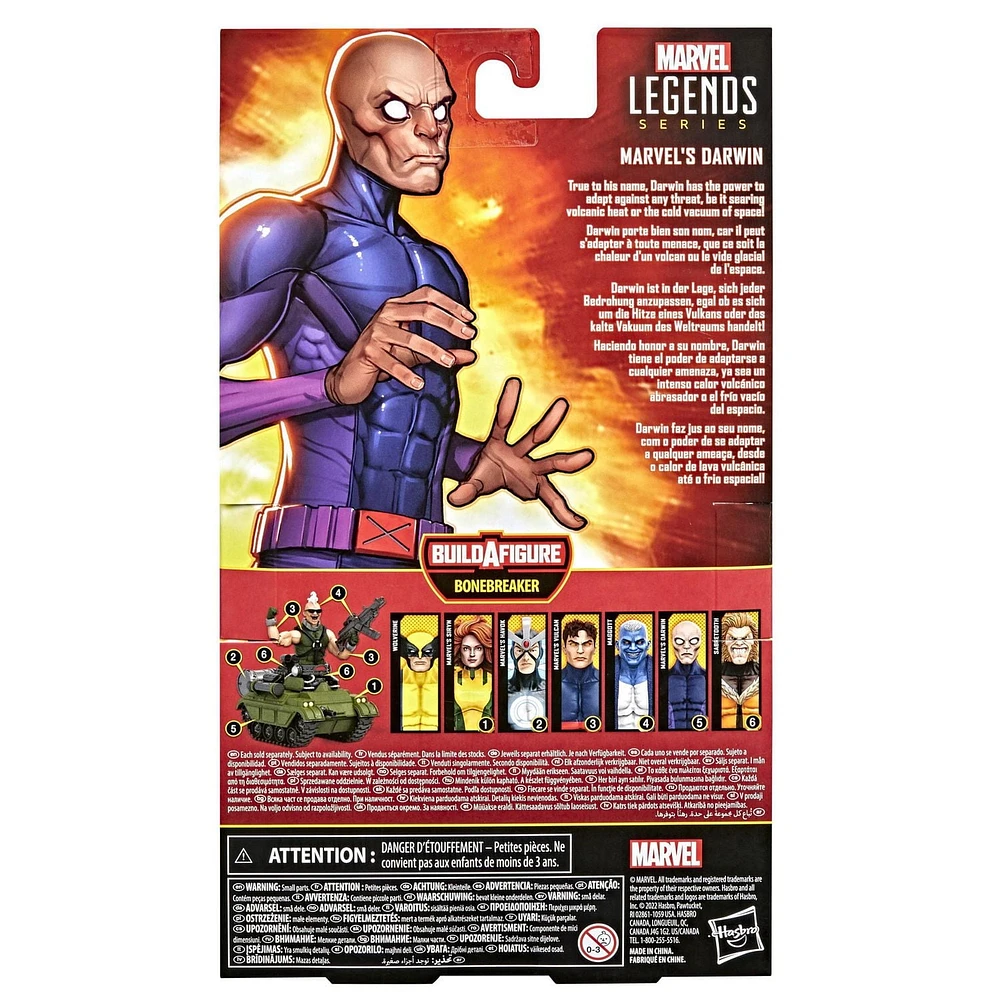 Marvel Legends Series X-Men Marvel’s Darwin Action Figure 6-Inch Collectible Toy, 2 Accessories and 1 Build-A-Figure Part