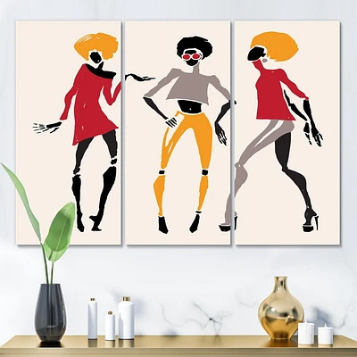 Designart Silhouettes de femmes afro-américaines I Art mural sur toile