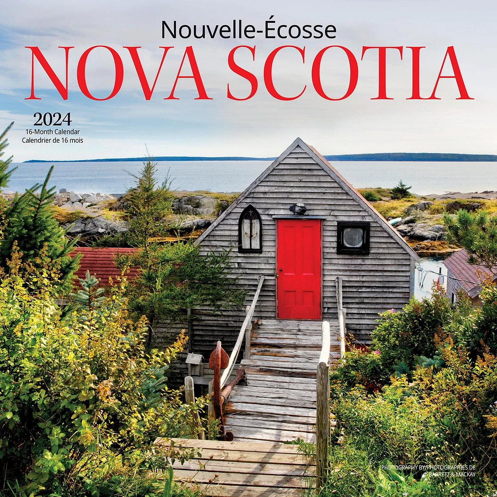 Wyman Publishing Nova Scotia 2024 12x24 Inch Square Wall Calendar, 9781525611582