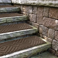 Garden Central Tapis d'escalier à tissage diamant, 10 po x 36 po, brun terre, paquet de 4