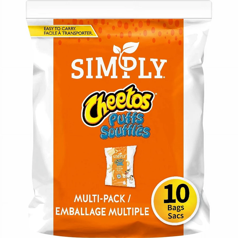 Simply Cheetos Puffs Cheddar Blanc Grignotines à saveur de fromage