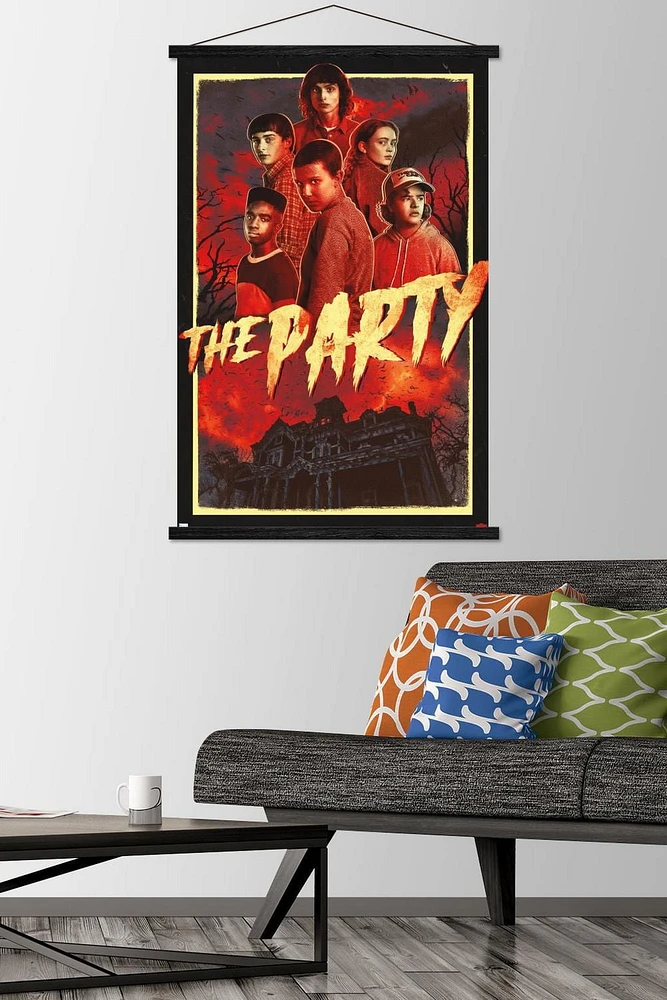 Netflix Stranger Things: Season 4 - The Party Wall Poster with Magnetic Frame