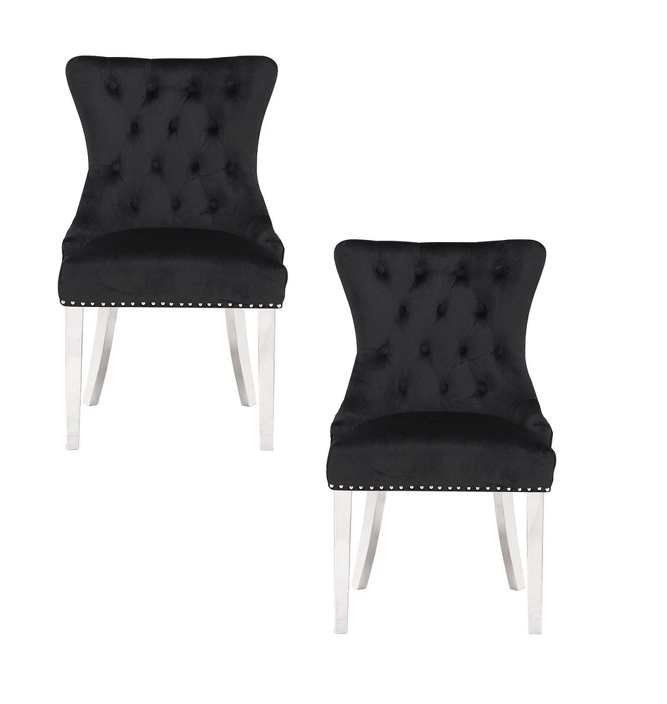 Plata Import Chaise Chairus en Noir - Set 2