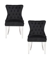 Plata Import Chaise Chairus en Noir - Set 2