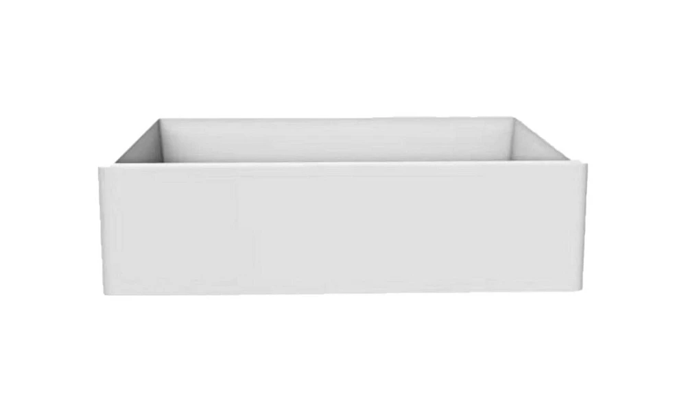 American Imaginations AI-29208 33 pouces Évier de cuisine composé de granit blanc approuvé par CSA W avec finition composée de granit et calibre 16